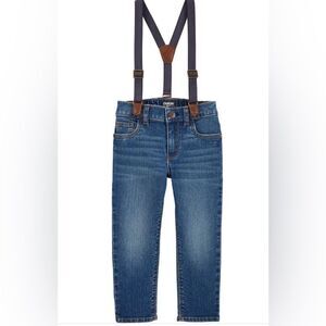 OshKosh B'gosh Toddler Boy Jeans with Suspenders Bottoms Size 5T